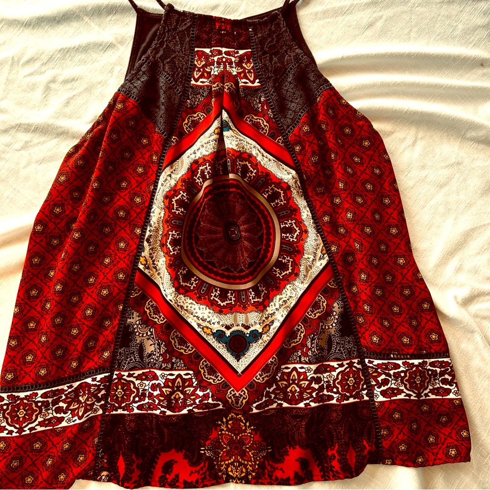 Skylar & Jade Boho Halter Look Top - Size Large